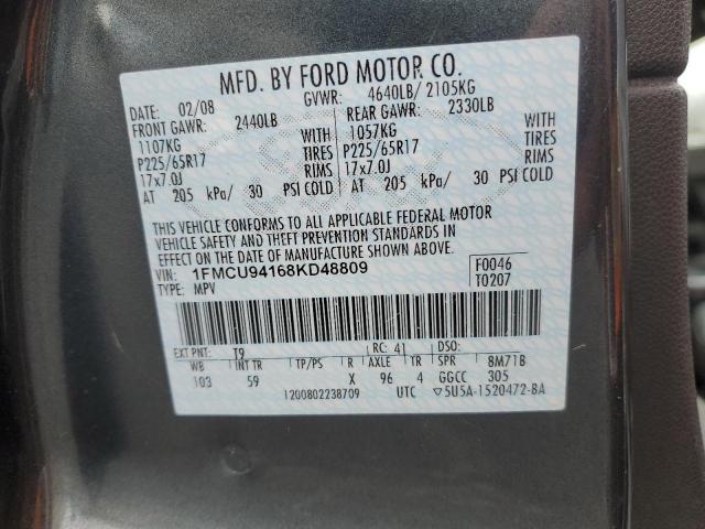 Photo 12 VIN: 1FMCU94168KD48809 - FORD ESCAPE 