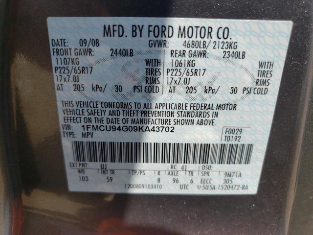 Photo 12 VIN: 1FMCU94G09KA43702 - FORD ESCAPE LIM 