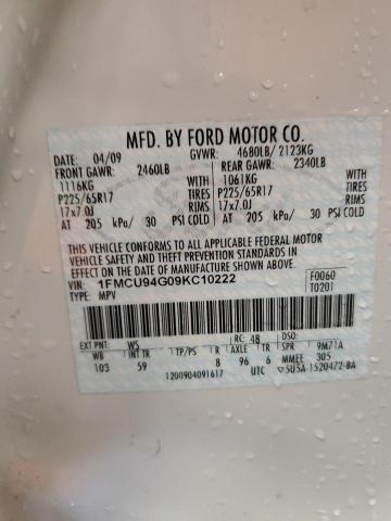 Photo 12 VIN: 1FMCU94G09KC10222 - FORD ESCAPE 