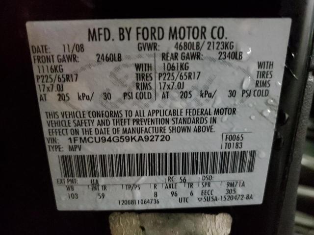 Photo 12 VIN: 1FMCU94G59KA92720 - FORD ESCAPE 