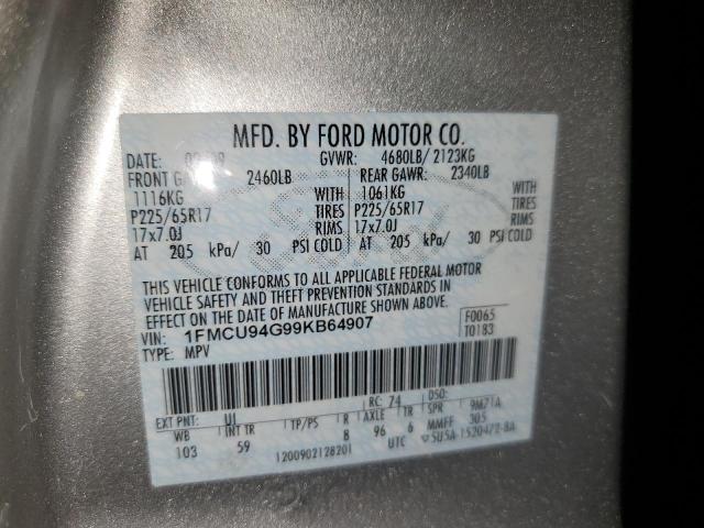 Photo 11 VIN: 1FMCU94G99KB64907 - FORD ESCAPE 