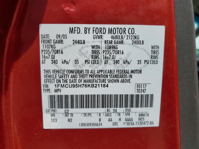 Photo 11 VIN: 1FMCU95H76KB21184 - FORD ESCAPE HEV 