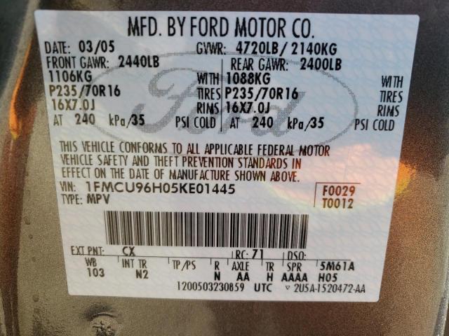 Photo 12 VIN: 1FMCU96H05KE01445 - FORD ESCAPE 