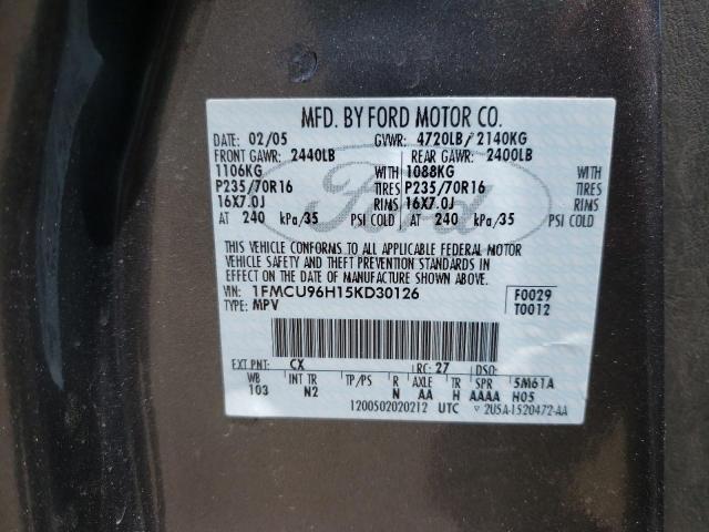 Photo 9 VIN: 1FMCU96H15KD30126 - FORD ESCAPE HEV 