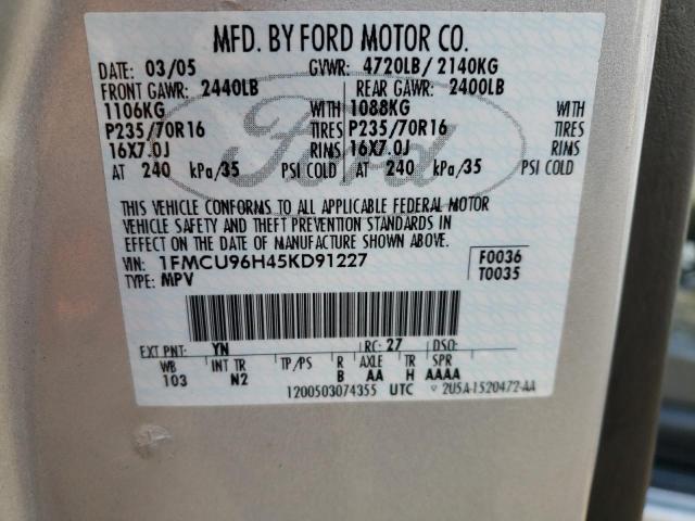 Photo 12 VIN: 1FMCU96H45KD91227 - FORD ESCAPE 