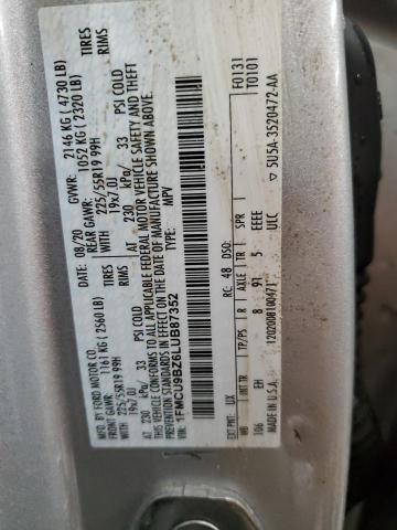 Photo 13 VIN: 1FMCU9BZ6LUB87352 - FORD ESCAPE SE 