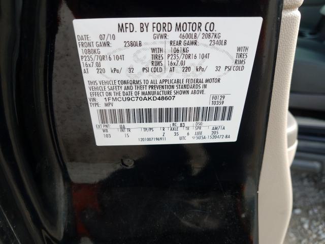 Photo 9 VIN: 1FMCU9C70AKD48607 - FORD ESCAPE 