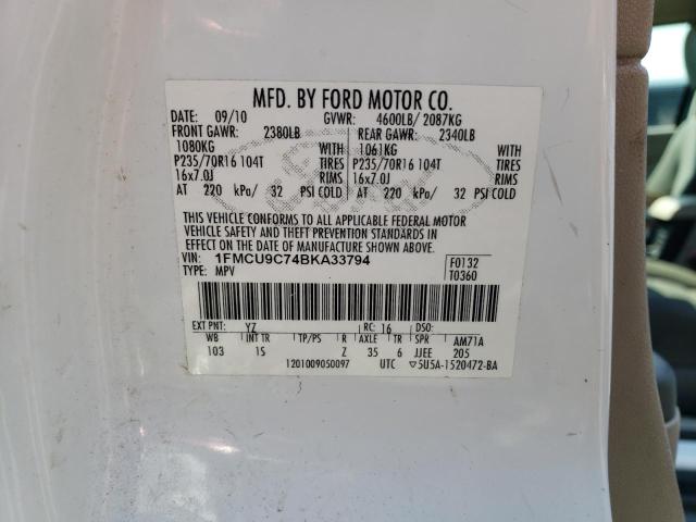 Photo 12 VIN: 1FMCU9C74BKA33794 - FORD ESCAPE XLS 