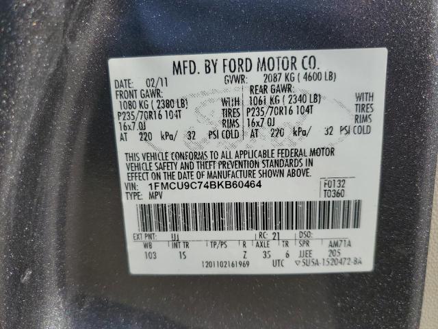 Photo 11 VIN: 1FMCU9C74BKB60464 - FORD ESCAPE XLS 