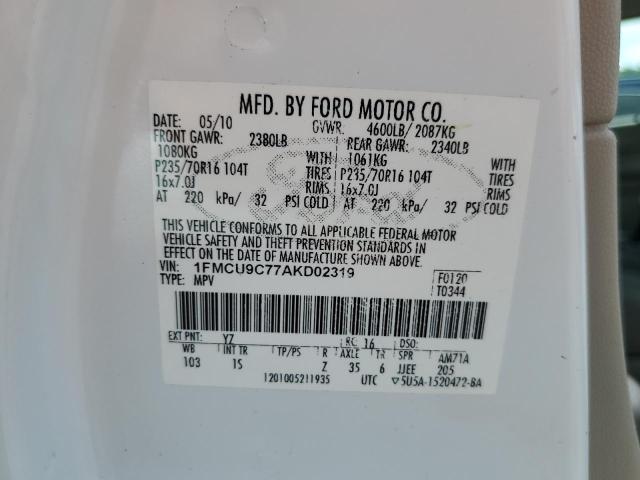 Photo 12 VIN: 1FMCU9C77AKD02319 - FORD ESCAPE XLS 