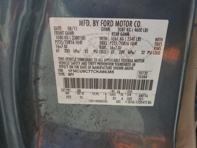 Photo 12 VIN: 1FMCU9C77CKA66385 - FORD ESCAPE XLS 