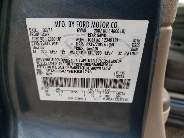 Photo 9 VIN: 1FMCU9C79BKB51713 - FORD ESCAPE XLS 