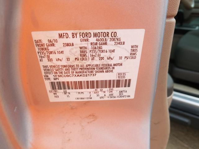 Photo 9 VIN: 1FMCU9C7XAKD21737 - FORD ESCAPE XLS 