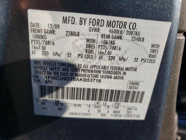 Photo 11 VIN: 1FMCU9D70AKB53718 - FORD ESCAPE XLT 