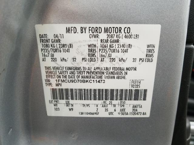 Photo 9 VIN: 1FMCU9D70BKC11473 - FORD ESCAPE XLT 