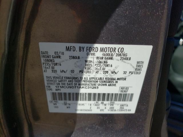 Photo 9 VIN: 1FMCU9D71AKC31293 - FORD ESCAPE XLT 