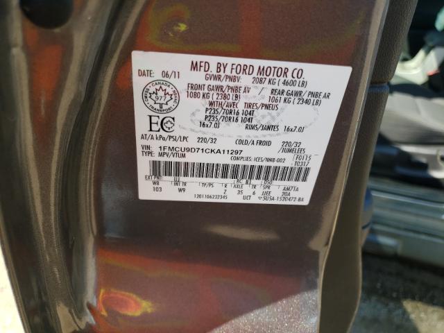 Photo 9 VIN: 1FMCU9D71CKA11297 - FORD ESCAPE XLT 