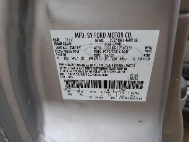 Photo 11 VIN: 1FMCU9D72CKB47440 - FORD ESCAPE XLT 