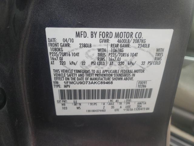 Photo 9 VIN: 1FMCU9D73AKC89468 - FORD ESCAPE XLT 