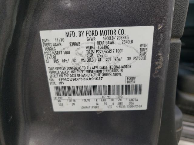 Photo 9 VIN: 1FMCU9D73BKA91037 - FORD ESCAPE XLT 