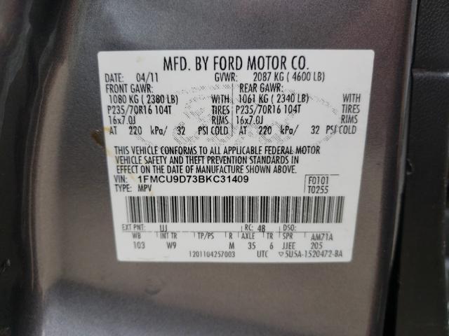 Photo 9 VIN: 1FMCU9D73BKC31409 - FORD ESCAPE XLT 