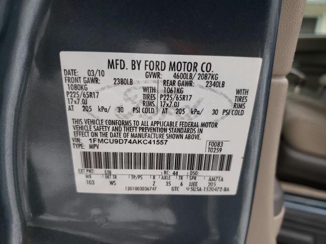 Photo 11 VIN: 1FMCU9D74AKC41557 - FORD ESCAPE 