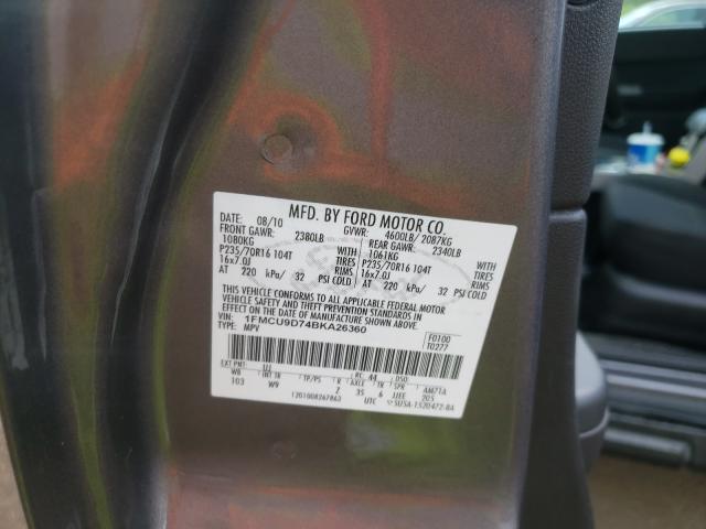 Photo 9 VIN: 1FMCU9D74BKA26360 - FORD ESCAPE XLT 