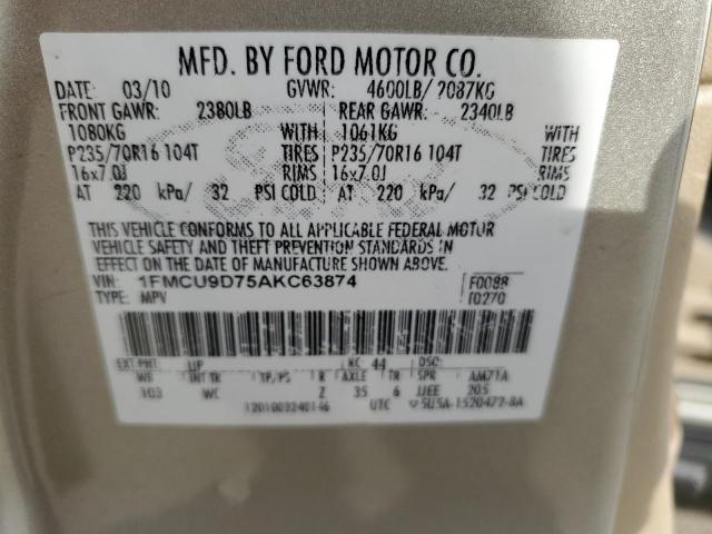 Photo 11 VIN: 1FMCU9D75AKC63874 - FORD ESCAPE XLT 