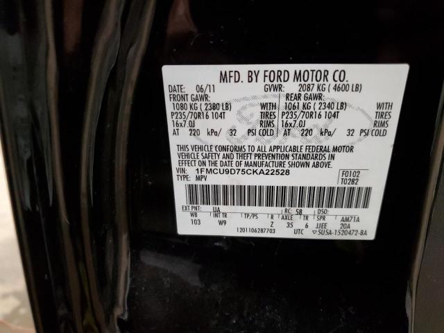 Photo 12 VIN: 1FMCU9D75CKA22528 - FORD ESCAPE XLT 