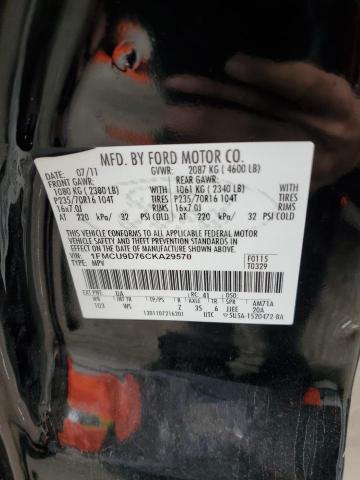 Photo 9 VIN: 1FMCU9D76CKA29570 - FORD ESCAPE XLT 