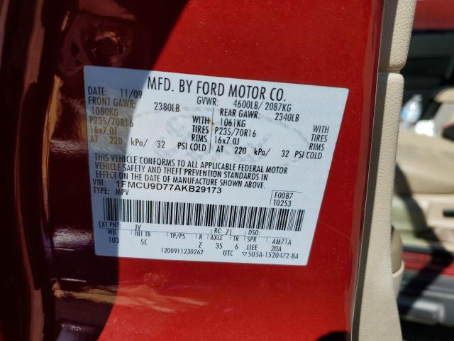 Photo 12 VIN: 1FMCU9D77AKB29173 - FORD ESCAPE 