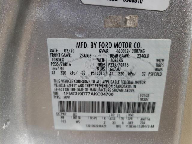 Photo 12 VIN: 1FMCU9D77AKC04700 - FORD ESCAPE 