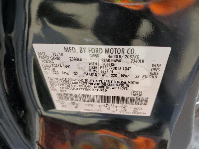 Photo 12 VIN: 1FMCU9D77BKB18059 - FORD ESCAPE XLT 