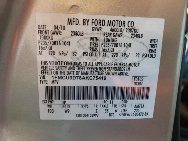 Photo 11 VIN: 1FMCU9D78AKC75419 - FORD ESCAPE 