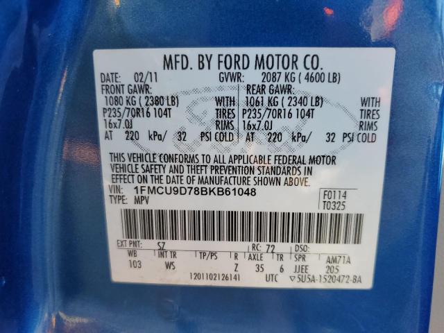 Photo 11 VIN: 1FMCU9D78BKB61048 - FORD ESCAPE XLT 