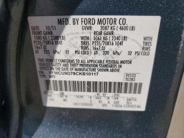 Photo 11 VIN: 1FMCU9D78CKB10117 - FORD ESCAPE 