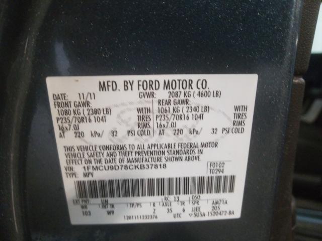 Photo 9 VIN: 1FMCU9D78CKB37818 - FORD ESCAPE XLT 