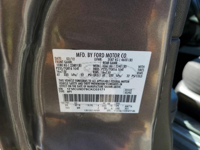 Photo 12 VIN: 1FMCU9D78CKC03171 - FORD ESCAPE 