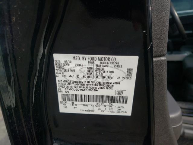 Photo 9 VIN: 1FMCU9D79AKC60394 - FORD ESCAPE XLT 