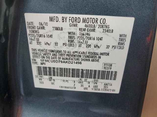 Photo 12 VIN: 1FMCU9D79AKD21498 - FORD ESCAPE XLT 