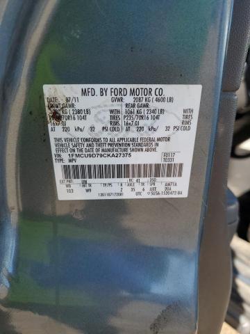 Photo 11 VIN: 1FMCU9D79CKA27375 - FORD ESCAPE XLT 