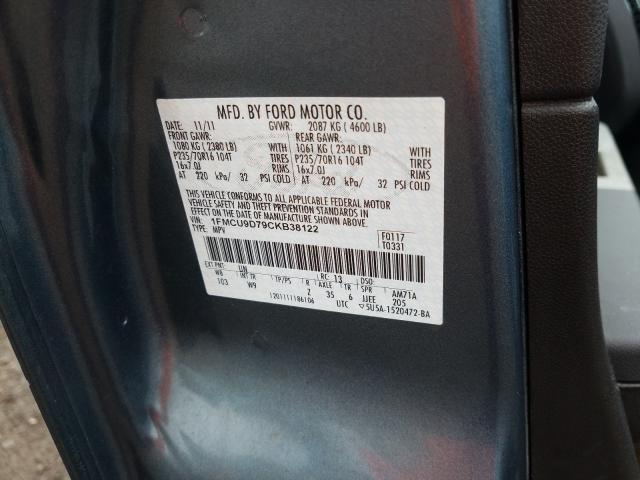 Photo 9 VIN: 1FMCU9D79CKB38122 - FORD ESCAPE XLT 