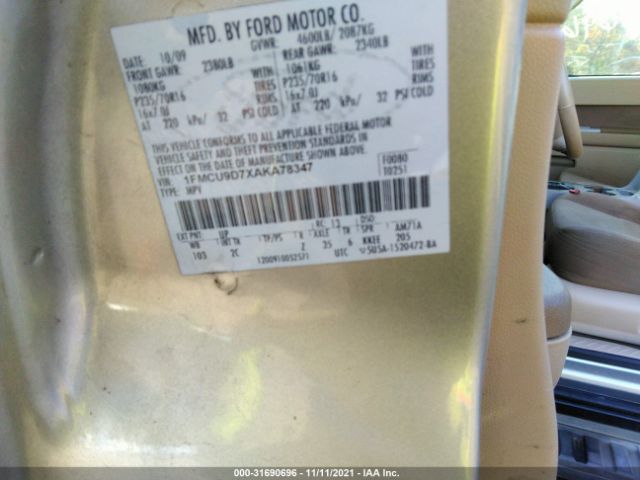 Photo 8 VIN: 1FMCU9D7XAKA78347 - FORD ESCAPE 