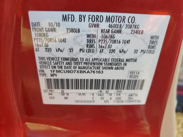 Photo 12 VIN: 1FMCU9D7XBKA76163 - FORD ESCAPE 