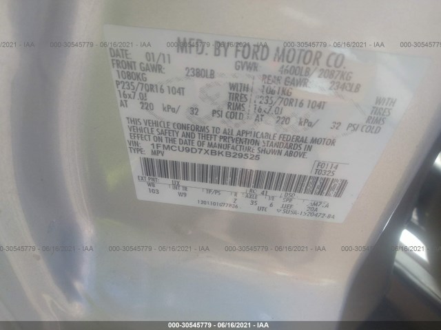 Photo 8 VIN: 1FMCU9D7XBKB29525 - FORD ESCAPE 