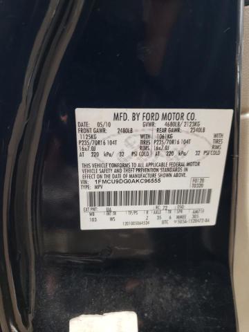 Photo 9 VIN: 1FMCU9DG0AKC96555 - FORD ESCAPE XLT 