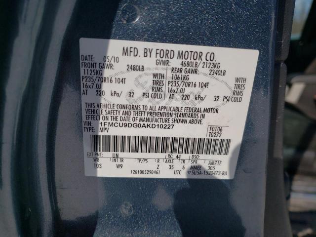 Photo 9 VIN: 1FMCU9DG0AKD10227 - FORD ESCAPE XLT 