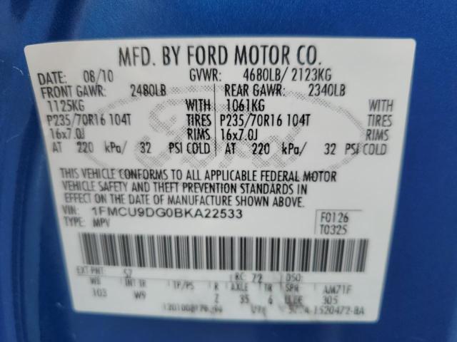 Photo 12 VIN: 1FMCU9DG0BKA22533 - FORD ESCAPE 