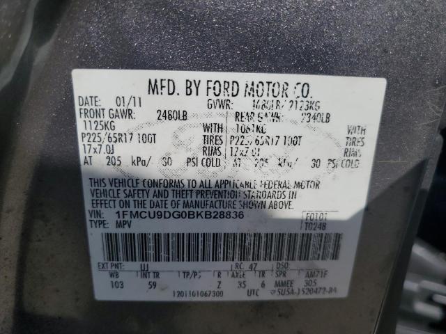 Photo 12 VIN: 1FMCU9DG0BKB28836 - FORD ESCAPE XLT 