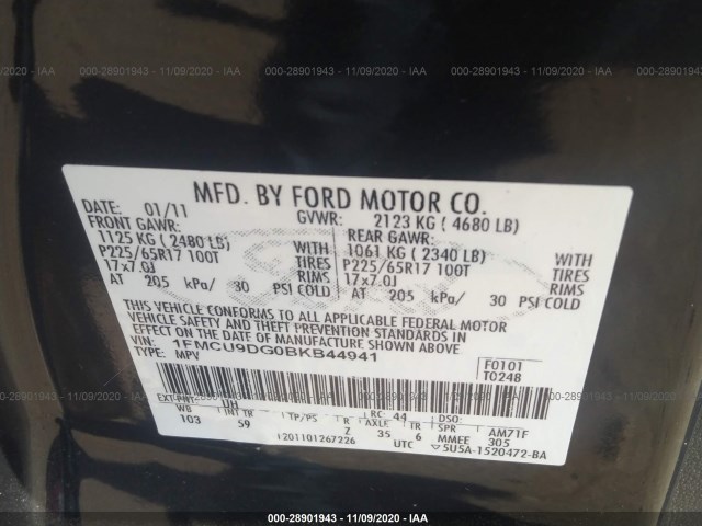 Photo 8 VIN: 1FMCU9DG0BKB44941 - FORD ESCAPE 